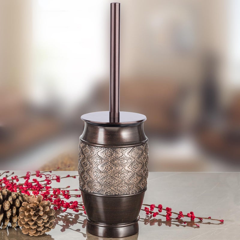 Creative Scents Dublin Brown Toilet Brush Set - Toilet Bowl Cleaner Brush and Holder - Decorative Toilet Bowl Scrubber - Space Saving Designed Toilet Bowl Cleaner - Image 2