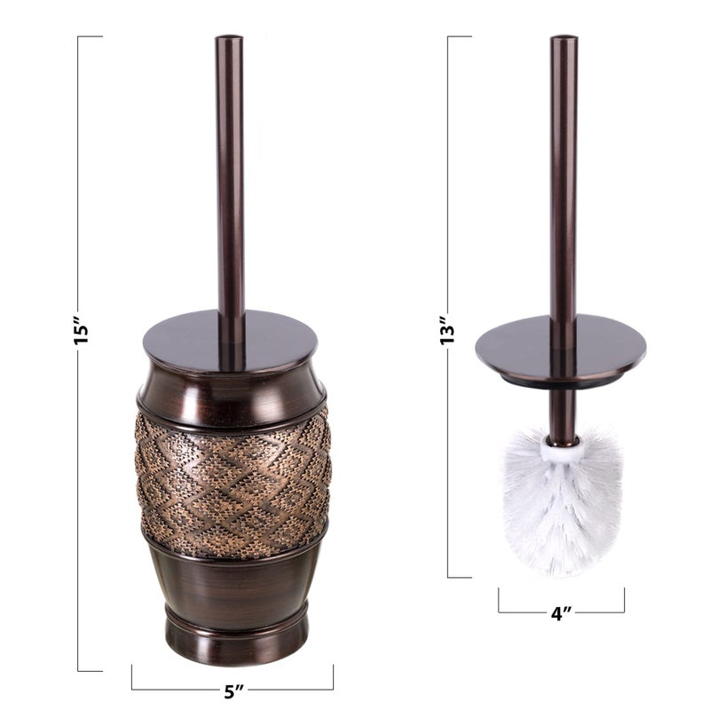 Creative Scents Dublin Brown Toilet Brush Set - Toilet Bowl Cleaner Brush and Holder - Decorative Toilet Bowl Scrubber - Space Saving Designed Toilet Bowl Cleaner - Image 3
