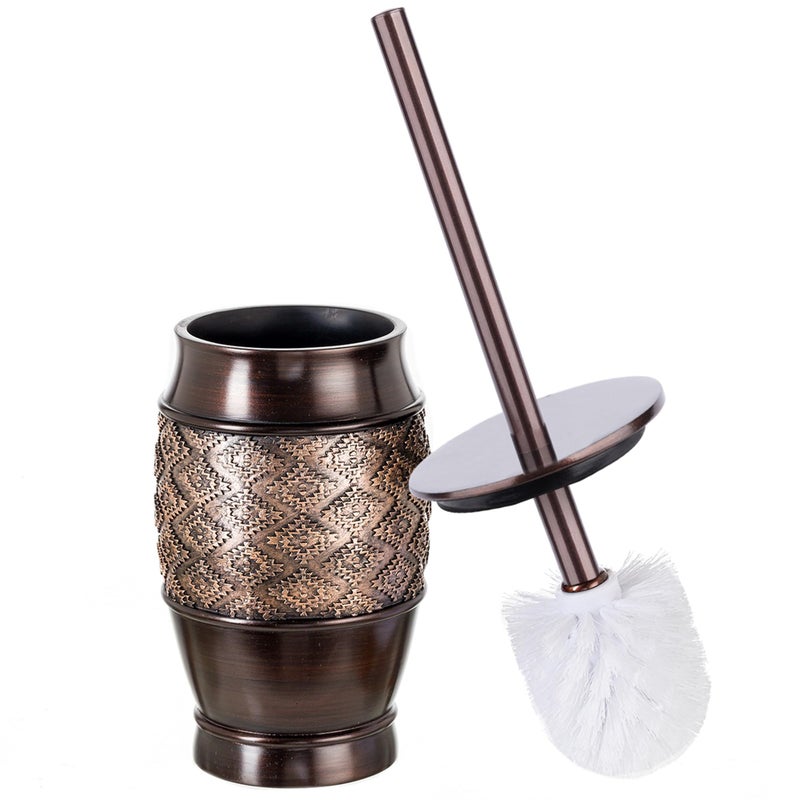 Creative Scents Dublin Brown Toilet Brush Set - Toilet Bowl Cleaner Brush and Holder - Decorative Toilet Bowl Scrubber - Space Saving Designed Toilet Bowl Cleaner - Image 1