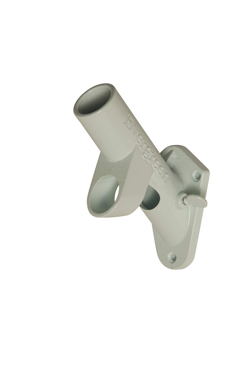 Evergreen Flag Bracket Two-Position 45 and 90 Degree Cast Iron White Flag Pole Bracket | Outdoor Home and Garden Décor for Residential or Commercial - Image 3