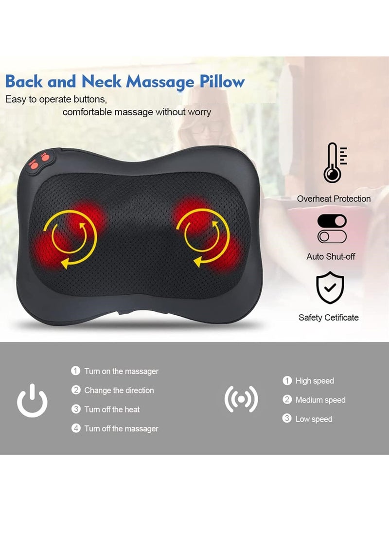 RATSAW Neck and Shoulder Massager Shiatsu Massage Pillow Multifunctional Electric Neck Massage Pillow with Heat and Deep Tissue Kneading Shiatsu Back and Neck Massager for Legs Shoulder Muscle Pain Relief  - Image 2