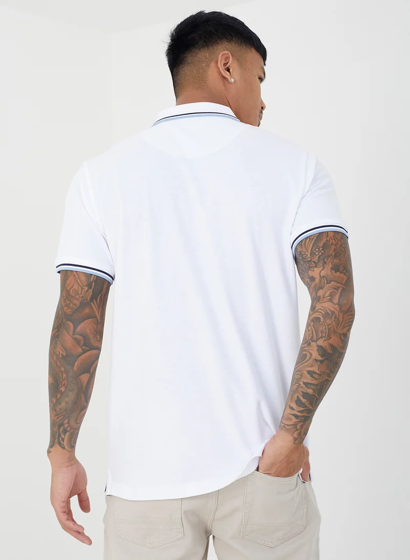 BRAVE SOUL Contrast Polo Shirt