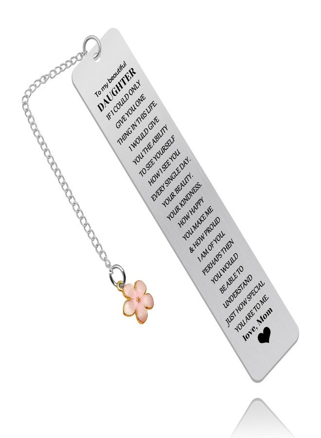 Baipilu Daughter Gifts from Mom Inspirational Bookmark Mothers Day Christmas Wedding Birthday Gifts for Daughter Graduation Encouragement Present Her Teens Adult Women Teenage Girls Bookmark - Image 1