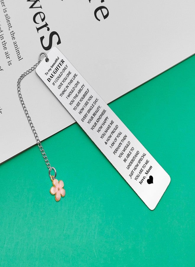 Baipilu Daughter Gifts from Mom Inspirational Bookmark Mothers Day Christmas Wedding Birthday Gifts for Daughter Graduation Encouragement Present Her Teens Adult Women Teenage Girls Bookmark - Image 3