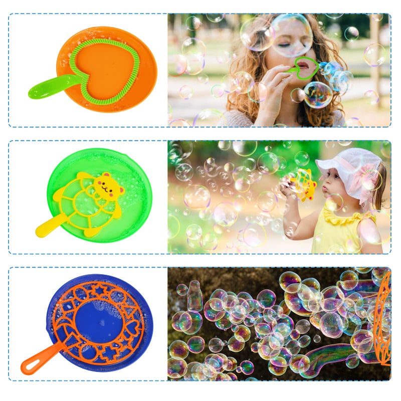 Roberly 28 Pcs Big Bubble Wands Set Bulk for Kids Summer Outdoor Activities Party Favors Gifts Birthday Games, Giant Bubbles Making Toys with Tray - Image 3