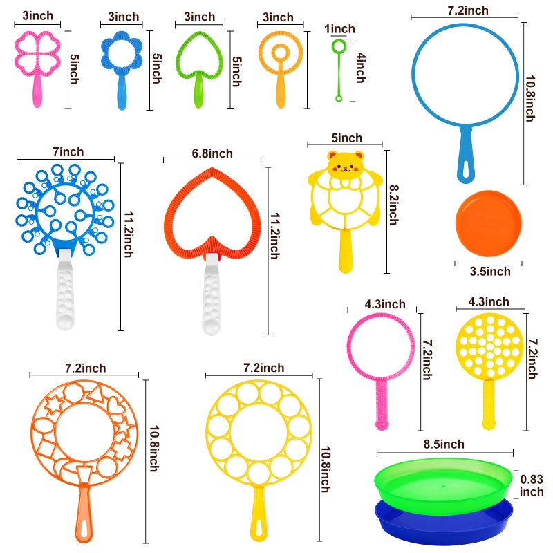 Roberly 28 Pcs Big Bubble Wands Set Bulk for Kids Summer Outdoor Activities Party Favors Gifts Birthday Games, Giant Bubbles Making Toys with Tray - Image 4