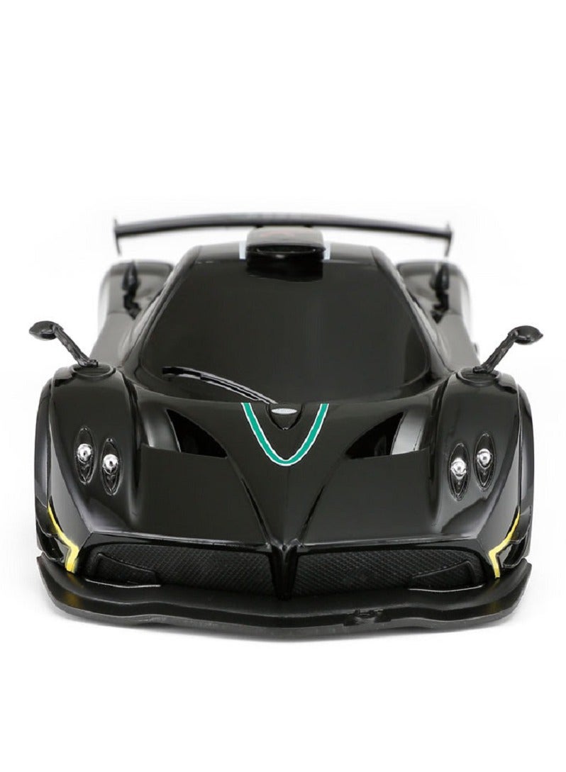 HALAMODO 1:24 Sports Car RC Model , Multi-Function Wireless Remote Control Toy Car , Model Car Gift For Boys And Girls Black 20.4 cm*8.4 cm*4.3 cm - Image 3