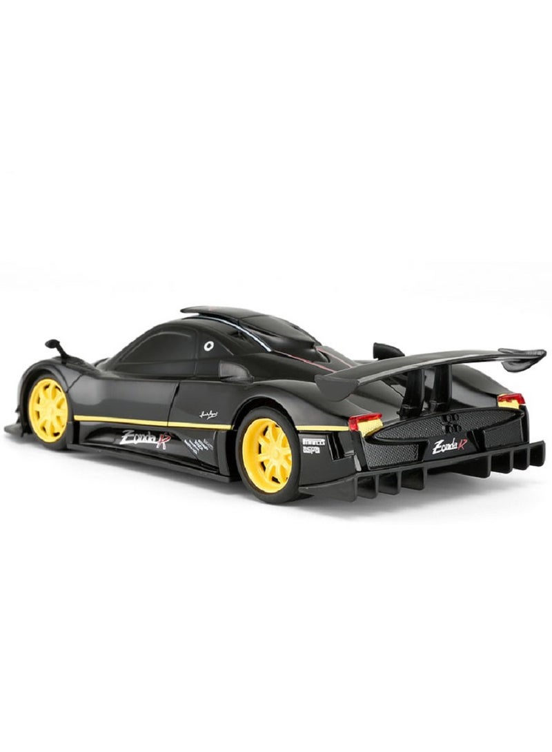 HALAMODO 1:24 Sports Car RC Model , Multi-Function Wireless Remote Control Toy Car , Model Car Gift For Boys And Girls Black 20.4 cm*8.4 cm*4.3 cm - Image 4