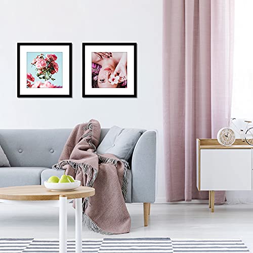 VNVNK 19x19 Frame Black, Perfect for 19x19 Inch Picture without Mat or 15x15 Inch Picture with Mat, Home Wall Decor Picture Frame-1 PCS - Image 4
