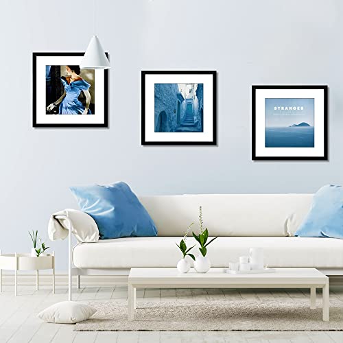 VNVNK 19x19 Frame Black, Perfect for 19x19 Inch Picture without Mat or 15x15 Inch Picture with Mat, Home Wall Decor Picture Frame-1 PCS - Image 3