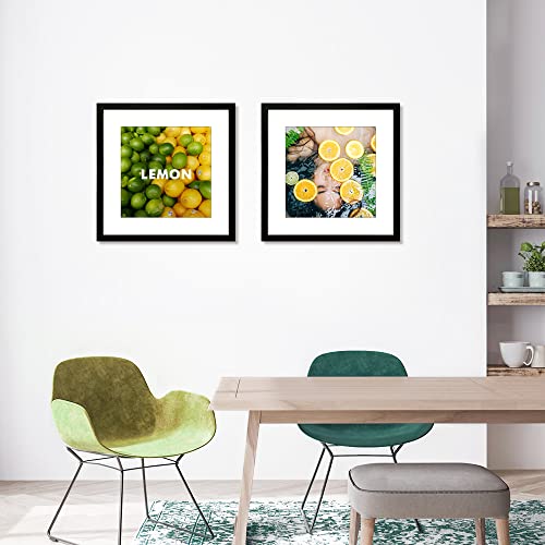 VNVNK 19x19 Frame Black, Perfect for 19x19 Inch Picture without Mat or 15x15 Inch Picture with Mat, Home Wall Decor Picture Frame-1 PCS - Image 2
