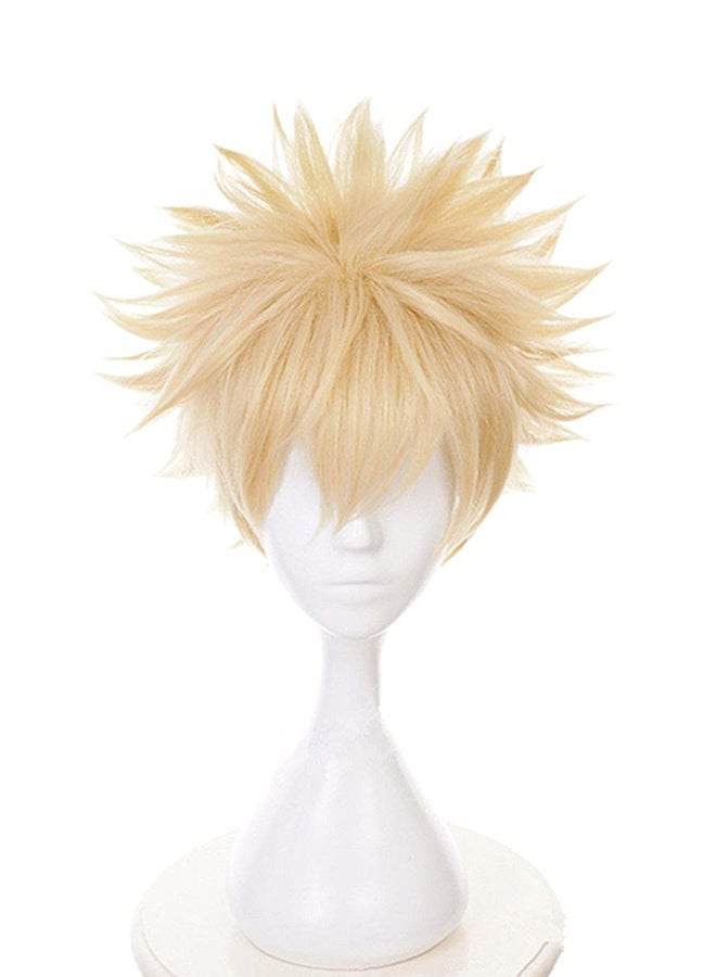Cosplay My Hero Academia Katsuki Bakugo Wig Gold 50cm
