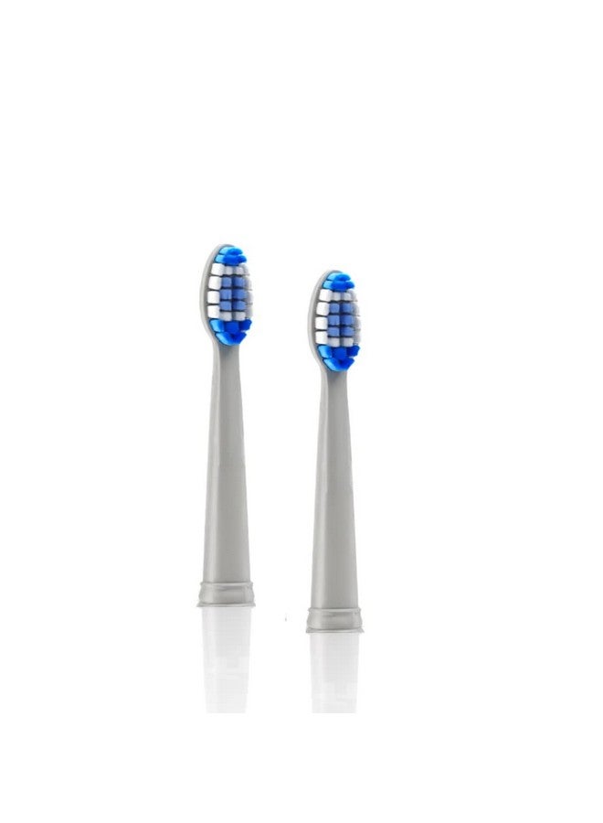 Pop Sonic Replacement Electronic Toothbrush Heads, Compatible with Go Sonic, USB, Pro Sonic Toothbrushes w/Soft Dupont Tynex Nylon Bristles, 2-Pack - Image 1