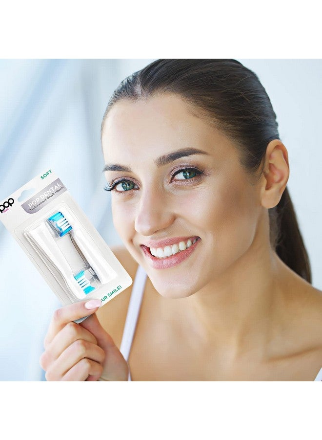 Pop Sonic Replacement Electronic Toothbrush Heads, Compatible with Go Sonic, USB, Pro Sonic Toothbrushes w/Soft Dupont Tynex Nylon Bristles, 2-Pack - Image 3