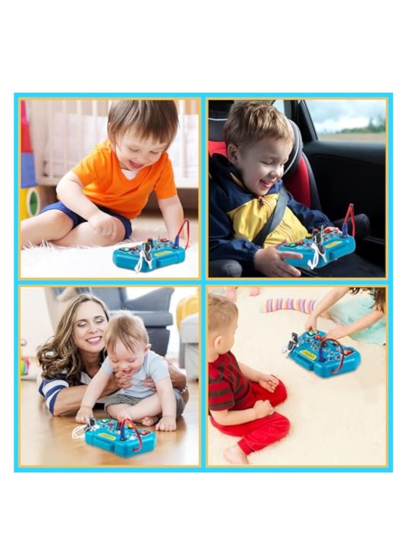 KASTWAVE Toddler Busy Board, Led Sensory Board Educational Toys, Montessori Toy for 1-3 Year Old, Kids Sensory Board, Light Switches Toy, Preschool Learning Activities Toy, Fine Activity Motor Skill Travel Toy - Image 5