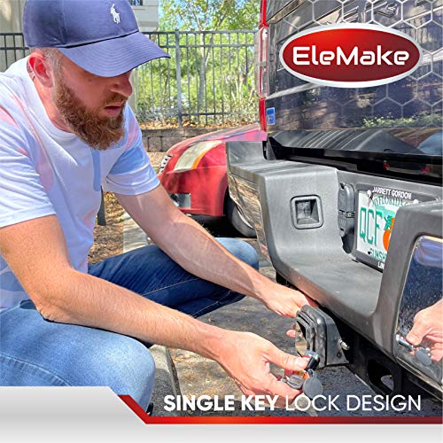 Elemake Trailer Hitch Lock - Hitch Pin Lock 1/2" and 5/8", Heavy Duty Brass Core Locking Mechanism, 3'' & 3-1/2" Extra Long Effective Length for Class I - V Hitch (Tow Receivers 1-1/4”, 2” and 2-1/2") - Image 5