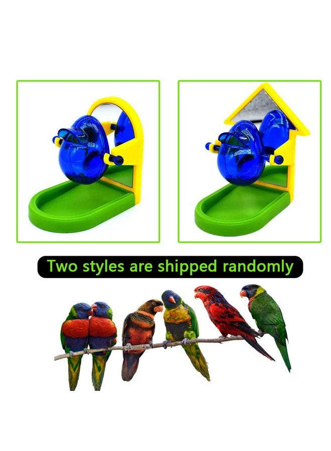 kcrygogo Small Pet Foraging Toys Treat Dispensing Feeder with Mirror for Parrot Bird Foraging Toy Intelligence Growth Cage Toys forParakeet Cockatiel Conure African Grey Rats or Hamsters(1pc Random Color) - Image 3