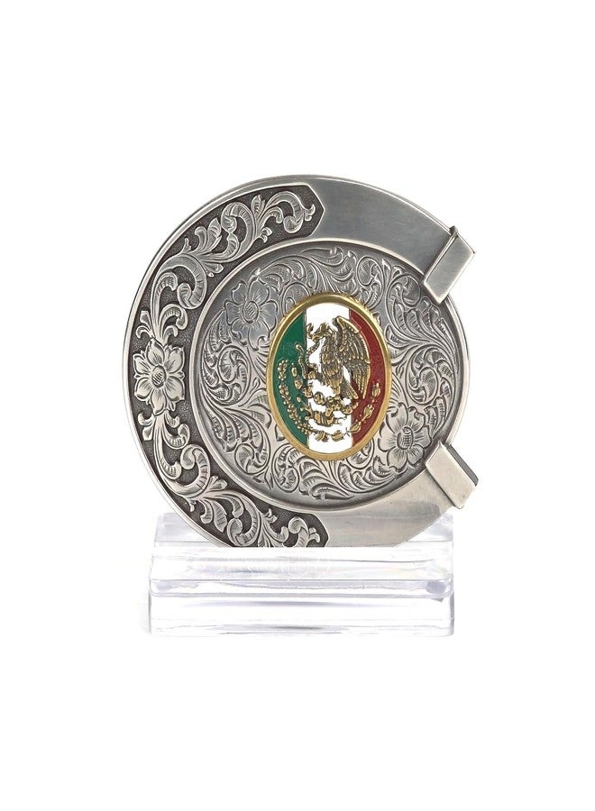 ARIAT Mexico Flag Belt Buckle - Western Cowboy Vintage Pattern Belt Buckle - Image 3