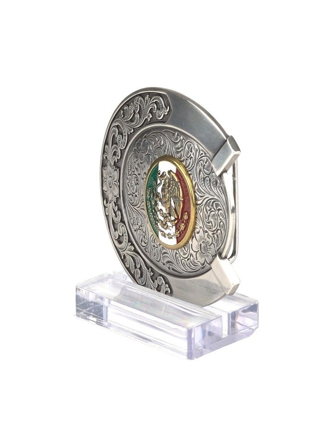 ARIAT Mexico Flag Belt Buckle - Western Cowboy Vintage Pattern Belt Buckle - Image 4