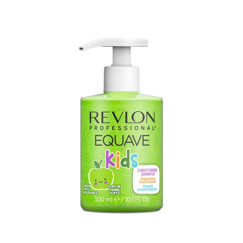 Revlon Professional Equave Kids Conditioning Shampoo, Sulphate-Free Shampoo For Kids, Green Apple Fragrance (300Ml) - Image 1