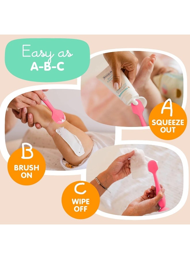 Baby Bum Brush, Original Diaper Rash Cream Applicator, Soft Flexible Silicone Brush, Unique Gift + Mini Diaper Rash Cream Applicator with Travel Case - Image 5