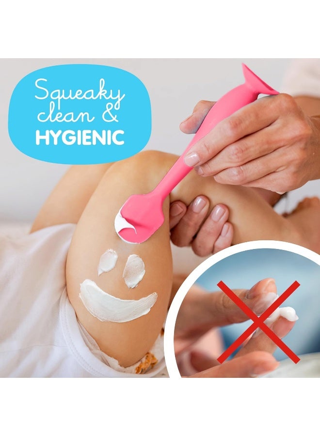 Baby Bum Brush, Original Diaper Rash Cream Applicator, Soft Flexible Silicone Brush, Unique Gift + Mini Diaper Rash Cream Applicator with Travel Case - Image 2