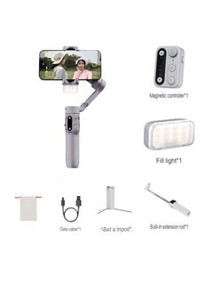 hohem Smart Phone Gimbal Stabilizer, Ultra Light Comfortable Grip Mobile Phone Gimbal, Portable And Foldable Phone Stabilizer, Sturdy Durable Phone Holder For Recording Vlogging, (Grey, Set 2)  - Image 1