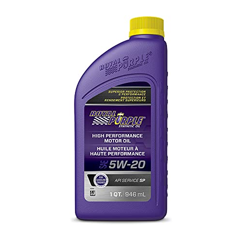 Royal Purple زيت محرك صناعي عالي الأداء SAE 5W-20 من رويال بيربل (06520-6PK) - 1 لتر، (علبة من 6) - Image 1