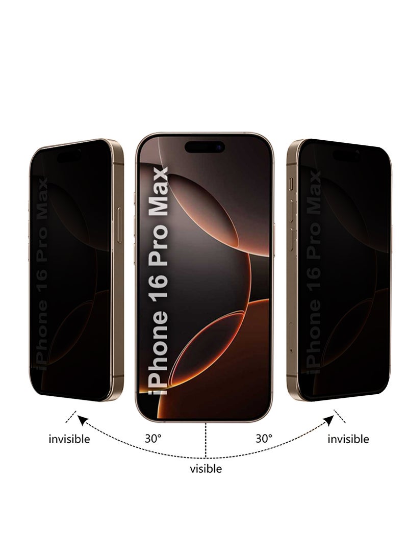 Umsuka - Privacy Screen Protector for iPhone 16 Pro Max – Magic Box Auto-Align, Full Glass, Anti-Spy, Case-Friendly - Image 1