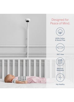 Nanit Breathing Wear Sleeping Bag 100% Cotton Baby Sleep Sack Works Pro Baby Monitor To Track Breathing Motion Sensorfree Realtime Alerts Size Medium 612 Months Blush Pink  - Image 3