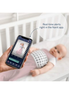 Nanit Breathing Wear Sleeping Bag 100% Cotton Baby Sleep Sack Works Pro Baby Monitor To Track Breathing Motion Sensorfree Realtime Alerts Size Medium 612 Months Blush Pink  - Image 4