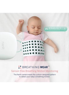 Nanit Breathing Wear Sleeping Bag 100% Cotton Baby Sleep Sack Works Pro Baby Monitor To Track Breathing Motion Sensorfree Realtime Alerts Size Medium 612 Months Blush Pink  - Image 2