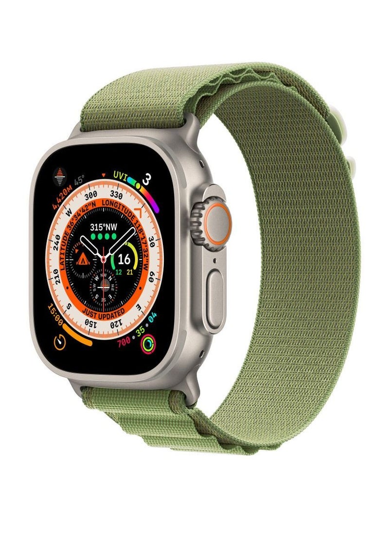 CATANES - Alpine Loop Band 49mm 45mm 44mm for Apple Watch Series Ultra/8/SE/7/6/5/4/3/2/1 Nylon Woven Textile Loop Sport Strap Wristband Green - Image 1