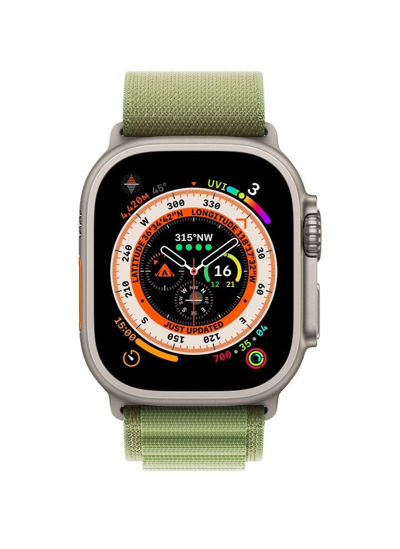 CATANES - Alpine Loop Band 49mm 45mm 44mm for Apple Watch Series Ultra/8/SE/7/6/5/4/3/2/1 Nylon Woven Textile Loop Sport Strap Wristband Green - Image 1