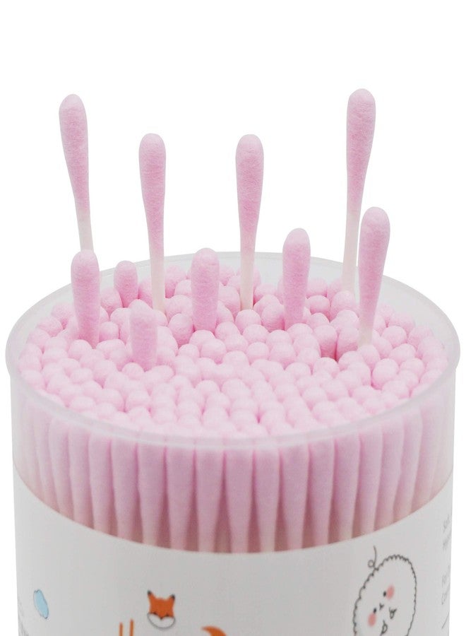 HOMEFOX Pink Cotton Swabs Precision Pointed - 200 Count Pointy Organic Cotton Double Side Tightly Wrapped Cotton Tips Paper Stick Soft Gentle Lint-Free Cruelty-Free, Pointy & Round (Pink) - Image 4