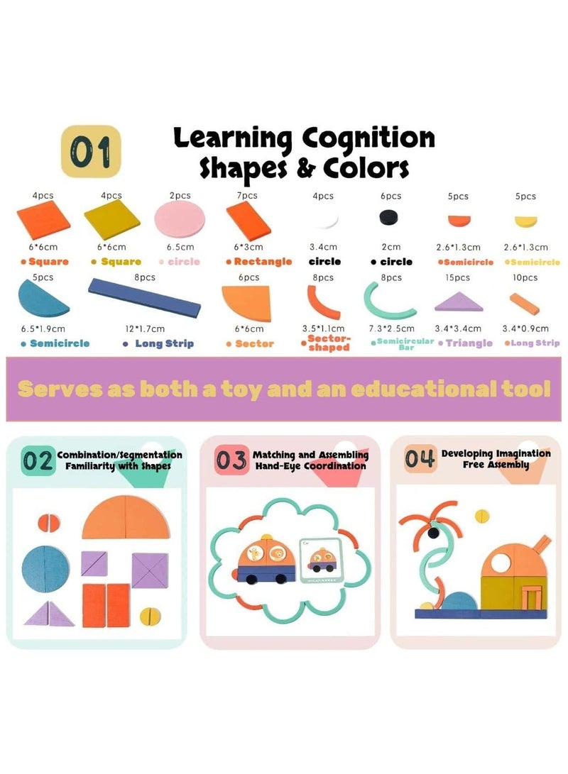 أنمي 100 قطع خشبية نمط بانوراما الألغاز ، متعة التعلم اللعب - Image 4