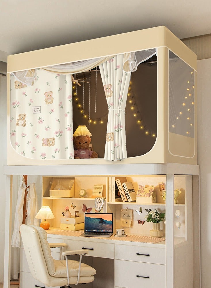 نامالو مظلات سرير، ستائر، ستائر تعتيم، ستائر خيمة سرير فردية، قماش تظليل للطلاب، مظلة سرير، ناموسية، نوم الطلاب، حماية الخصوصية - Image 1