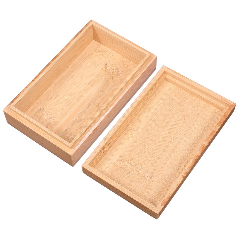 Khaki Small Wood Box with Lid Rustic Keepsake Storage for Wedding Favors and Tea Organizer - Image 1