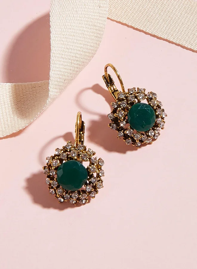Take Two Take Two Embellished Huggie Earrings