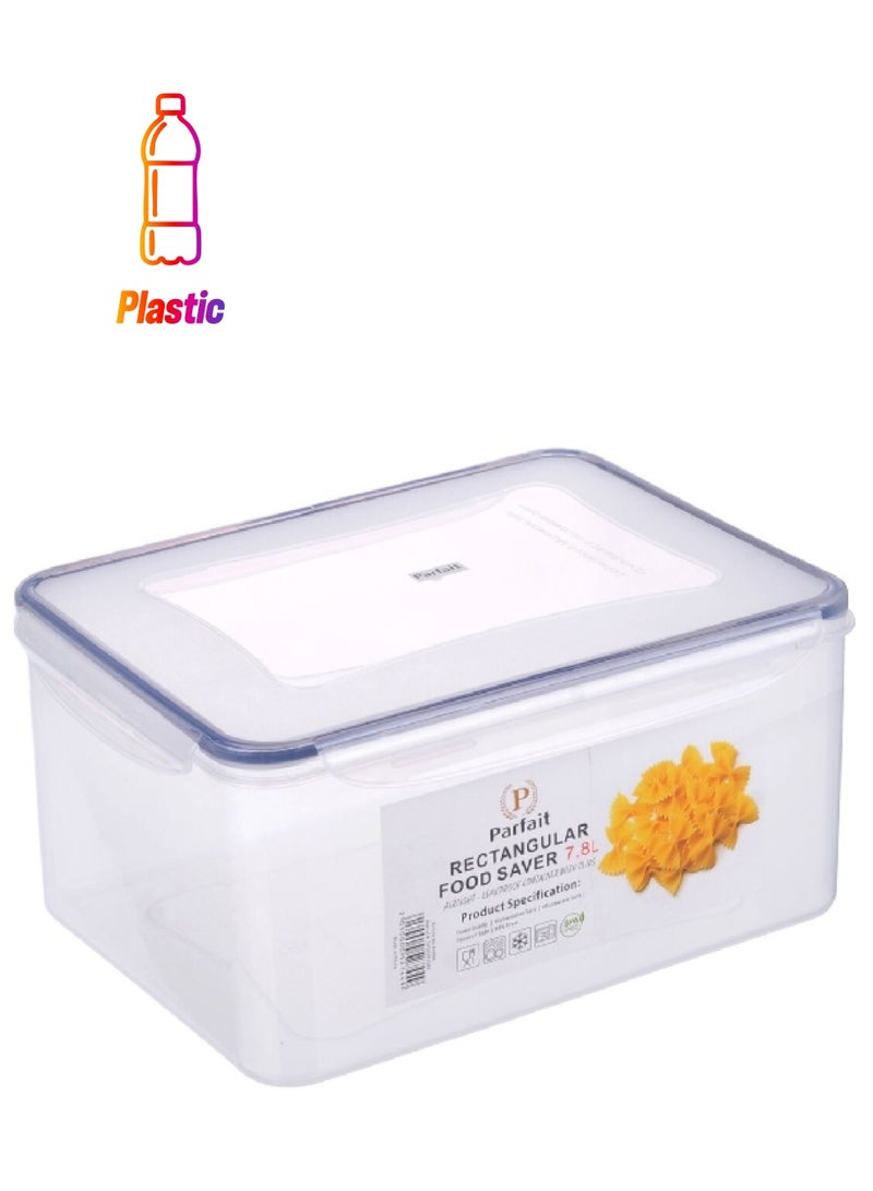 PARFAIT Rectangular Airtight Leak-Proof Food Container Clear and Blue 7.8 L YH302315PP7 - Image 1