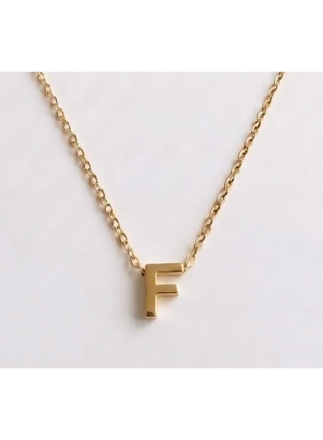 Initial F Pendant Necklace