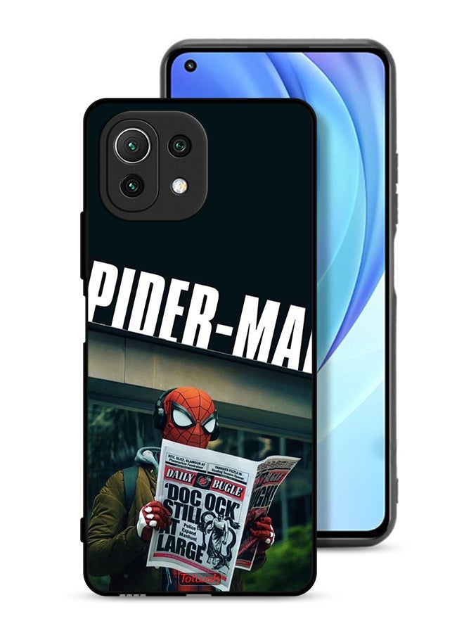 Tolwak Xiaomi Mi 11 Lite 4G Protective Case Cover Spiderman Reading Newspaper - Image 1
