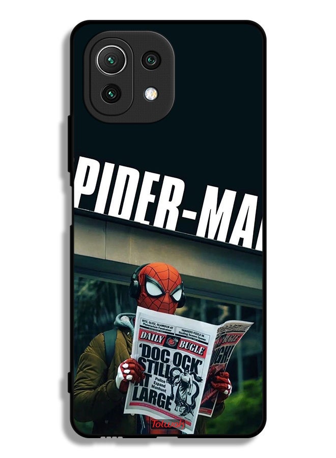 Tolwak Xiaomi Mi 11 Lite 4G Protective Case Cover Spiderman Reading Newspaper - Image 2