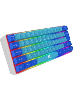 Rock Pow 60% Wired Gaming Keyboard RGB Ultra-Compact Mini Keyboard Waterproof Mechanical Feeling Small Keyboard for PC/Mac Gamer Typist Travel, Easy to Carry on Business Trip  - Image 1