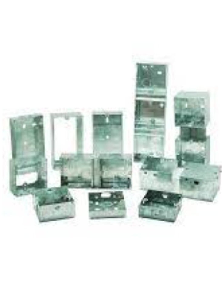 KNP KNP Electrical Metal Back Box (6x3 inches) in a pack of 10 provides a robust enclosure for electrical switches, outlets, and other devices in residential, commercial, and industrial settings.  - Image 1