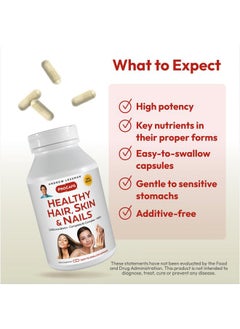 Andrew Lessman Healthy Hair, Skin and Nails 120 Capsules - 5000 mcg High Bioactivity Biotin, B-Complex. Promotes Beautiful Skin, Strong Nails. No Additives Hair Growth Vitamins Biotin Supplement  - Image 4