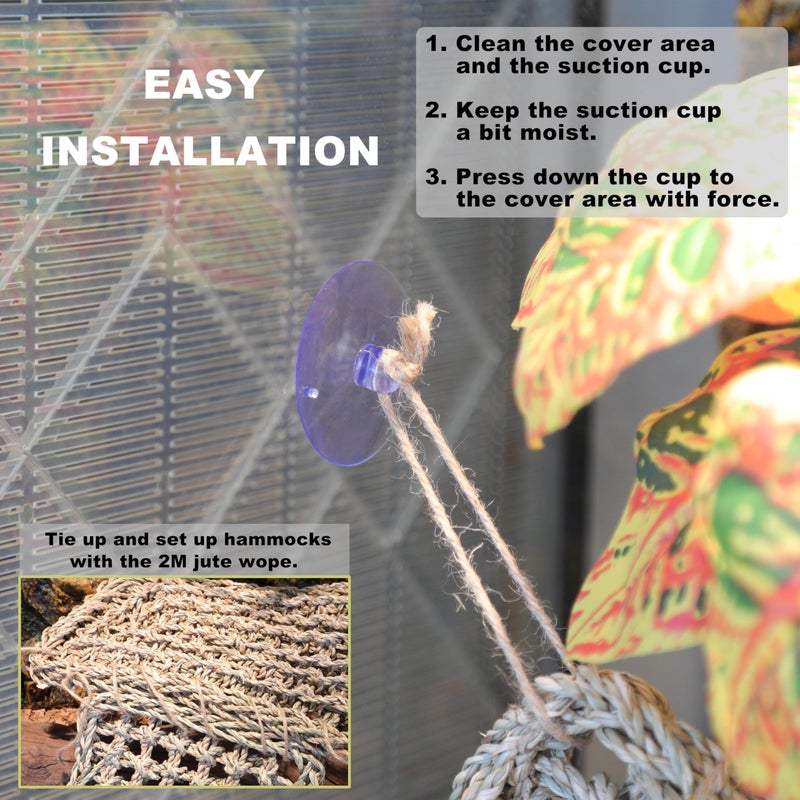 ExoRepti Bearded Dragon Hammock Lizard Tank Accessories Reptile Lounger Amphibian Habitat DÃ©cor for Chameleon, Geckos, Snakes, Hermit Crab, Lguana Reptiles, Tortoises - Image 4