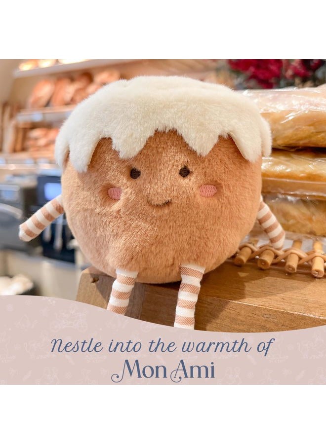 Mon Ami Cinnamon Bun Plush Toy – 7 inches Cute Breakfast Cinnamon Roll Plushie with Icing | Soft Stuffed Toy for All Ages | Holiday Décor Accent & Sweet Gift - Image 4