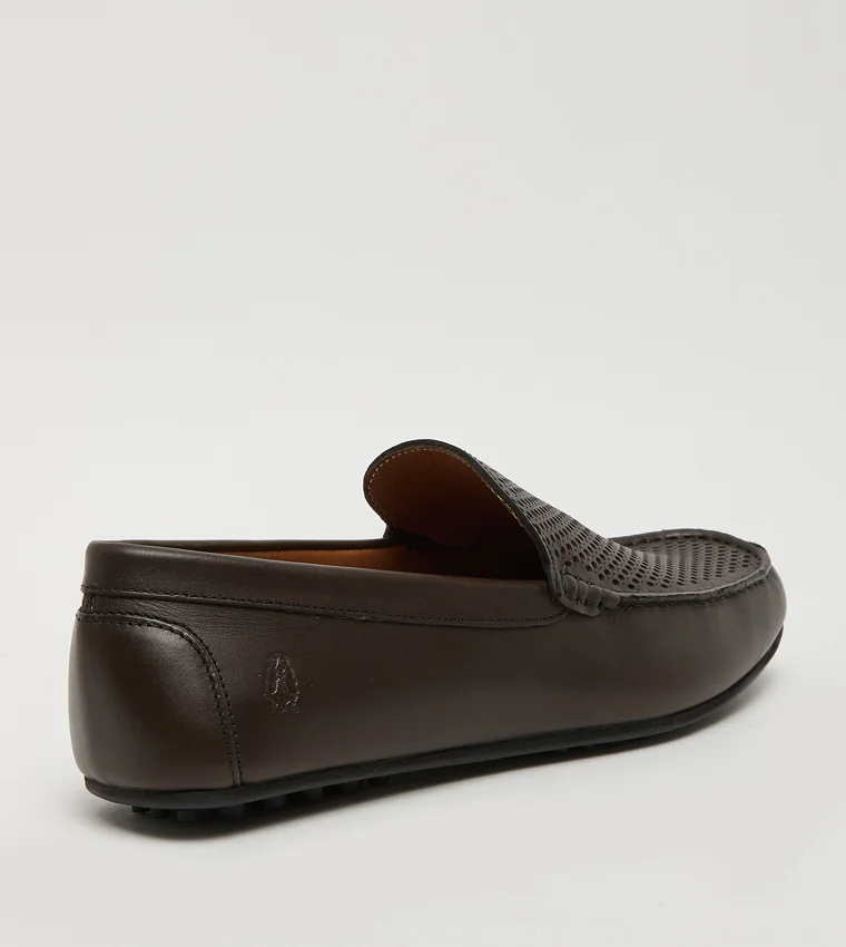Hush Puppies  Textured Leather Loafers for Men | Best Price UAE