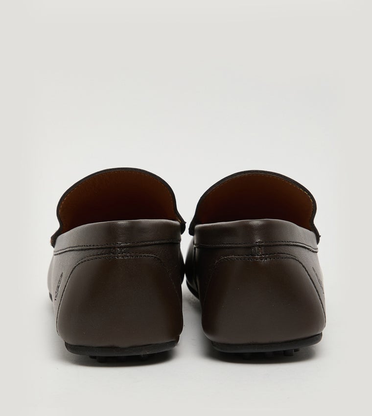 Hush Puppies Textured Leather Loafers - Image 4